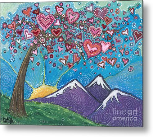 Valentine Metal Print featuring the painting Valentine Wishes by Tanielle Childers