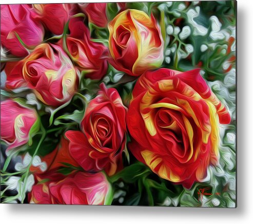 Greeting Cards Metal Print featuring the digital art Valentine's Day Surprise by Vincent Franco