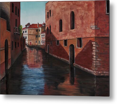 City Metal Print featuring the painting Venice Canal by Darice Machel McGuire