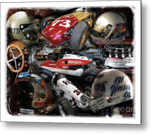 Auto Racing Metal Print featuring the photograph Vintage Indy by Tom Griffithe