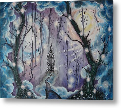 Forest Metal Print featuring the painting Visions by Krystyna Spink