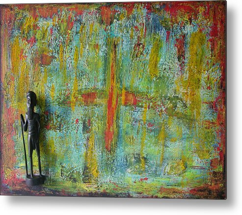 Acryl Painting Metal Print featuring the painting W7 - shaka by KUNST MIT HERZ Art with heart