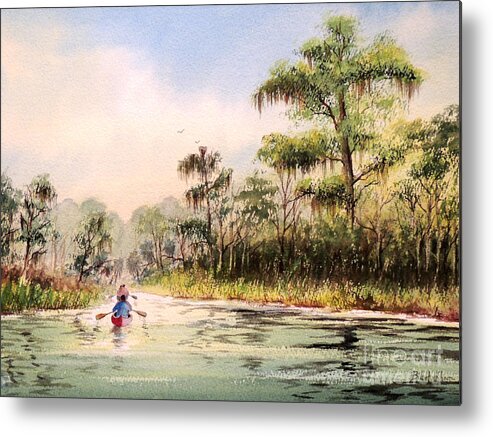 Wacissa River Metal Print featuring the painting Wacissa River by Bill Holkham