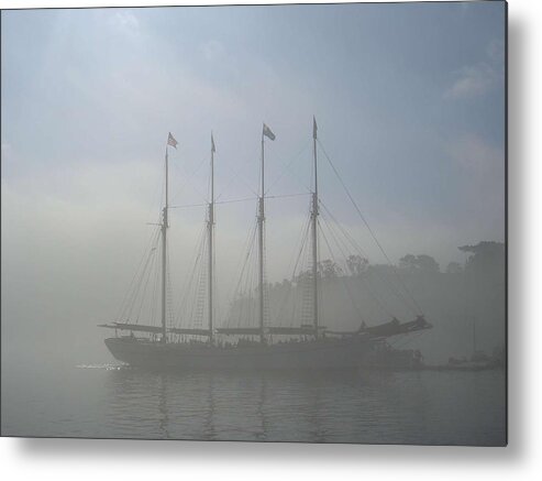 Water Metal Print featuring the photograph Waiting for the tide by Carolyn Jacob
