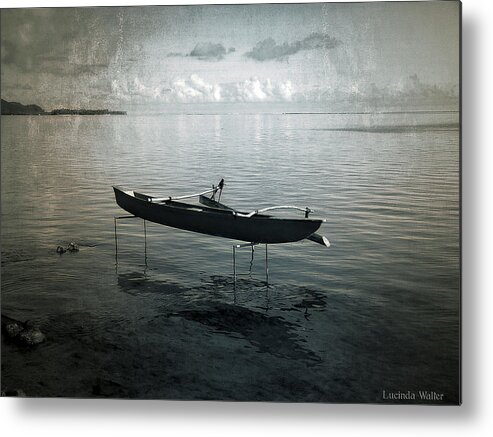 Travel Metal Print featuring the photograph Waiting in Blue by Lucinda Walter