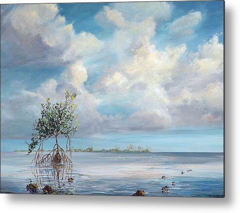 Florida Metal Print featuring the painting Walking Tree by AnnaJo Vahle