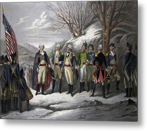 1780s Metal Print featuring the photograph Washington & Generals by Granger