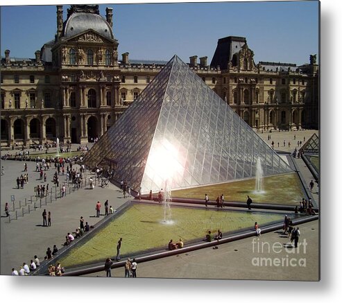 Louvre Metal Print featuring the photograph Welcome to the Louvre by Valerie Shaffer