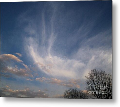 Cloud Formation Of Face Metal Print featuring the photograph Where does the wind come from by Kristine Nora