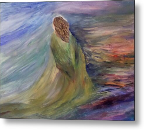 Sky Metal Print featuring the painting Where the Angels Rest by Christy Saunders Church