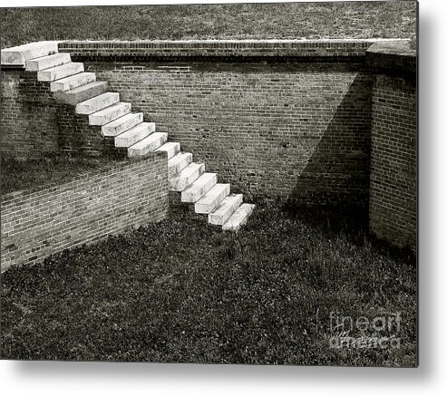Forts Metal Print featuring the photograph White Steps at Fort Barrancas by Tom Brickhouse
