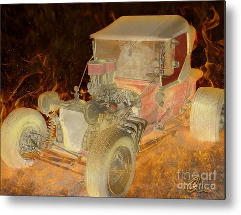 Car Metal Print featuring the digital art Wicked Ride by Chris Thomas