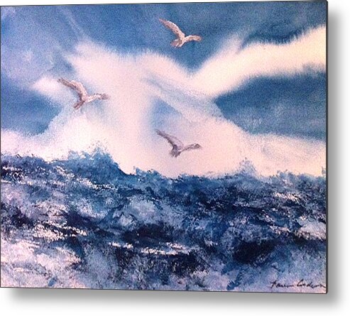  Metal Print featuring the painting Wings Of The Wind by Karen Condron