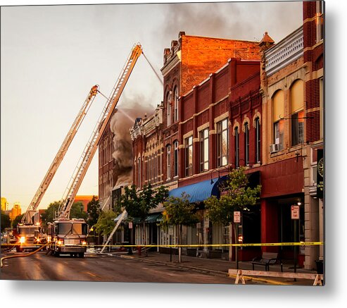 Fire Metal Print featuring the photograph Winona Fire by Al Mueller