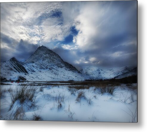 Landscape Metal Print featuring the photograph Winter at Tryfan by B Cash