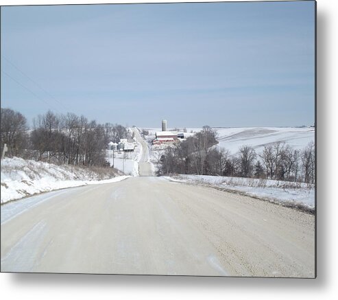 Elkader Iowa Metal Print featuring the photograph Winter Farm by Bonfire Photography