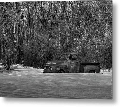 Ford Truck Metal Print featuring the photograph Winter Ford Truck 1 by Thomas Young