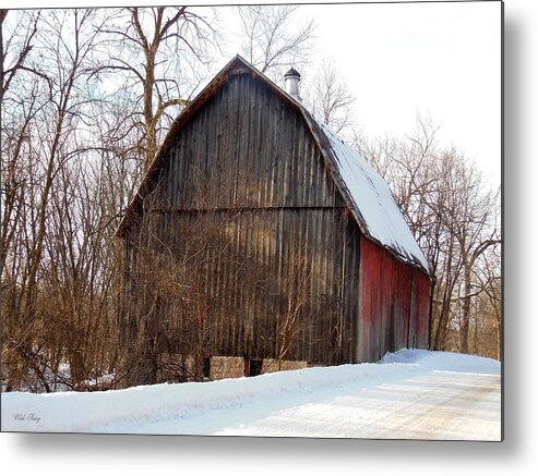 Barn Metal Print featuring the photograph REDUCED Winter Fortress by Wild Thing