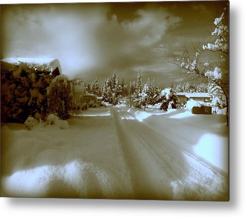 Winter Metal Print featuring the photograph Winter Lane by Micki Findlay