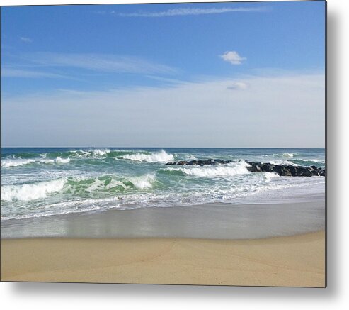 Winter Waves Metal Print featuring the photograph Winter Ruffians by Ellen Paull