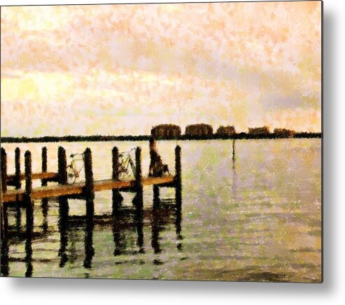 Abstract Metal Print featuring the mixed media Worth The Wait by Florene Welebny