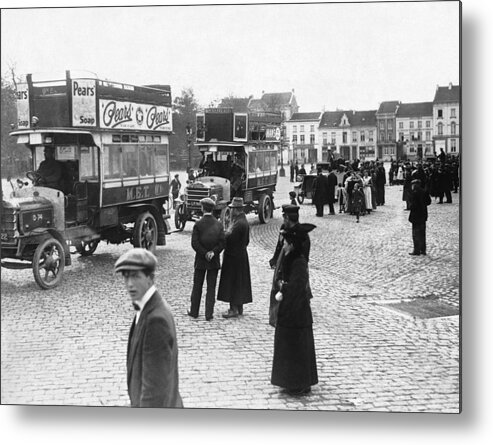 1910's Metal Print featuring the photograph WWI Evacuation Of Antwerp by Underwood Archives