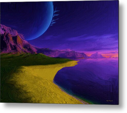 Full Moon Metal Print featuring the painting Full Moon #1 by Wayne Bonney