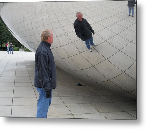 Chicago Metal Print featuring the photograph Mirror Image #1 by Val Oconnor