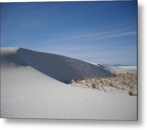 Landscape Metal Print featuring the painting White Sands #1 by Randy Rhodes