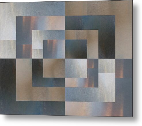 Abstract Metal Print featuring the digital art Brushed 26 #2 by Tim Allen