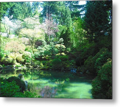 Japanese Garden Metal Print featuring the photograph Portland Japanese Garden by Kelly Manning