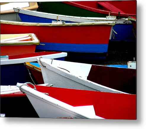 Boats Metal Print featuring the photograph Festive by Jean Wolfrum