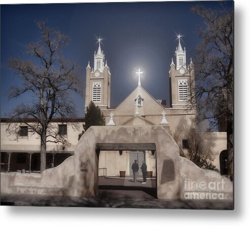 Fine Art Metal Print featuring the photograph A Blessed Couple by Donna Greene