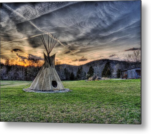 Tipi Metal Print featuring the photograph A Marbled Sky by William Fields