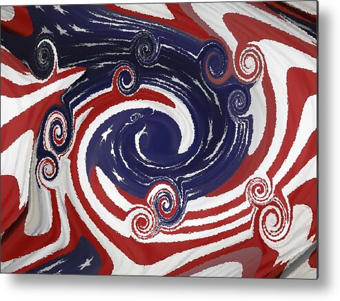 Abstract Metal Print featuring the photograph Americas Palette by DigiArt Diaries by Vicky B Fuller