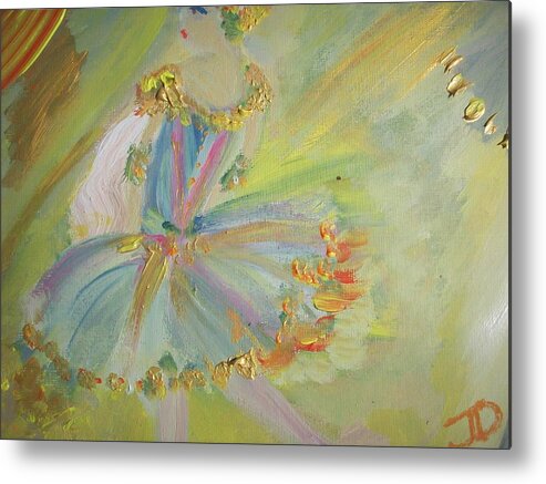 Deco Metal Print featuring the painting Art Deco Ballet by Judith Desrosiers