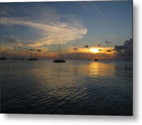 Sunset Metal Print featuring the photograph Aruba Sunset 1 by Keith Stokes