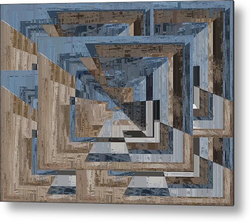 Abstract Metal Print featuring the digital art Aspiration Cubed 3 by Tim Allen