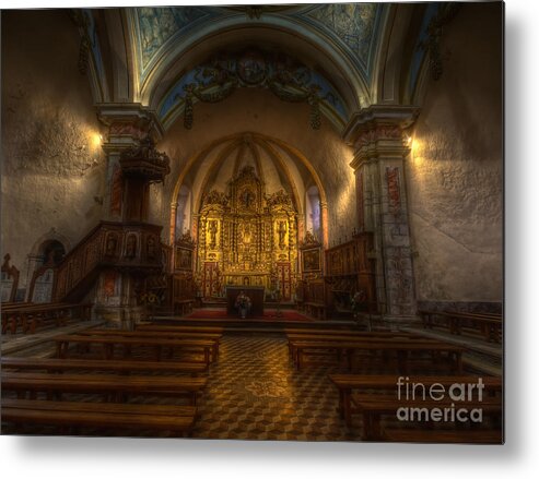 Clare Bambers Metal Print featuring the photograph Baroque Church in Savoire France by Clare Bambers