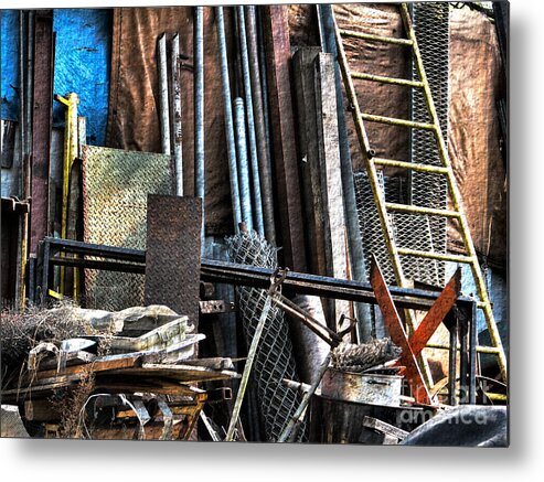 Tools Metal Print featuring the photograph Behind The Shed by Rory Siegel