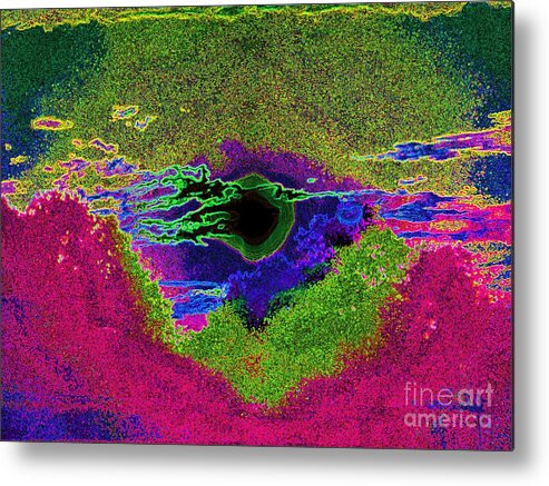 Abstract Metal Print featuring the photograph Black Hole Sun by Susan Carella