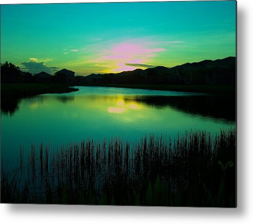 Sunset Metal Print featuring the photograph Boca Sunset by Sheila Silverstein