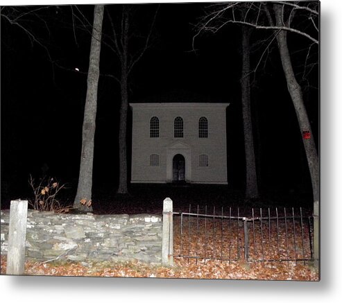 Cemetery Metal Print featuring the photograph Cemetery on a full moons night by Kim Galluzzo Wozniak