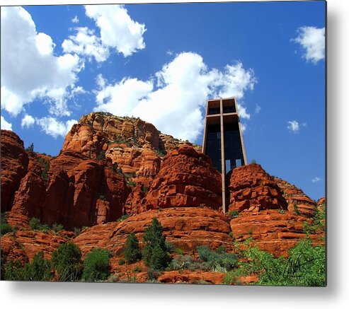 Arizona Metal Print featuring the photograph Chapel of the Holy Cross by Mark Valentine