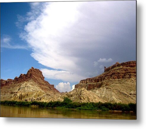 Colorado River Metal Print featuring the photograph Cloud waves over the Colorado River by Amelia Racca