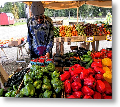 World Peace Produce Metal Print featuring the photograph Colorful Fruit and Veggie Stand by Kym Backland