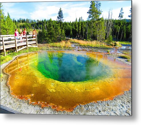 Yellowstone Metal Print featuring the photograph Colorful Yellowstone by Ausra Huntington nee Paulauskaite