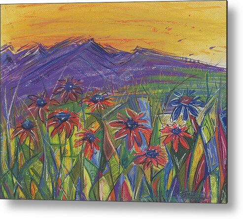 Nature Metal Print featuring the painting Comfortable Silence by Tanielle Childers
