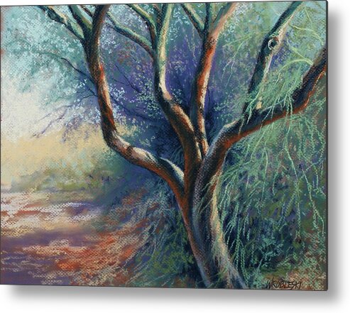Landscape Metal Print featuring the painting Dappled Rhythm by Peggy Wrobleski
