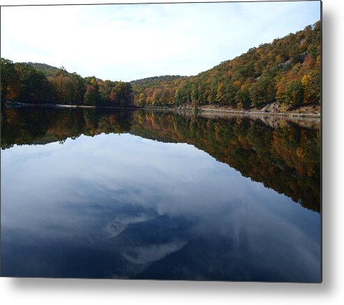 Blue Metal Print featuring the photograph Fall by Ellen Lewis